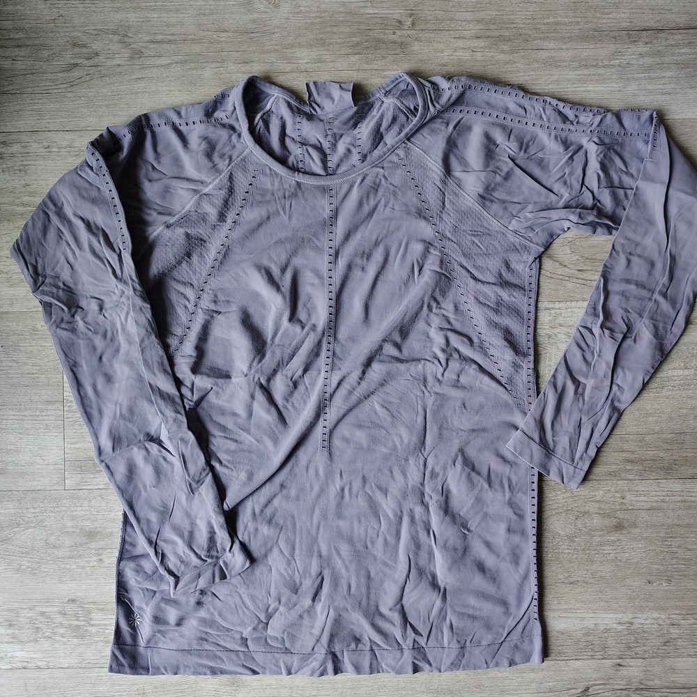 Athleta Lavender Perforated Top